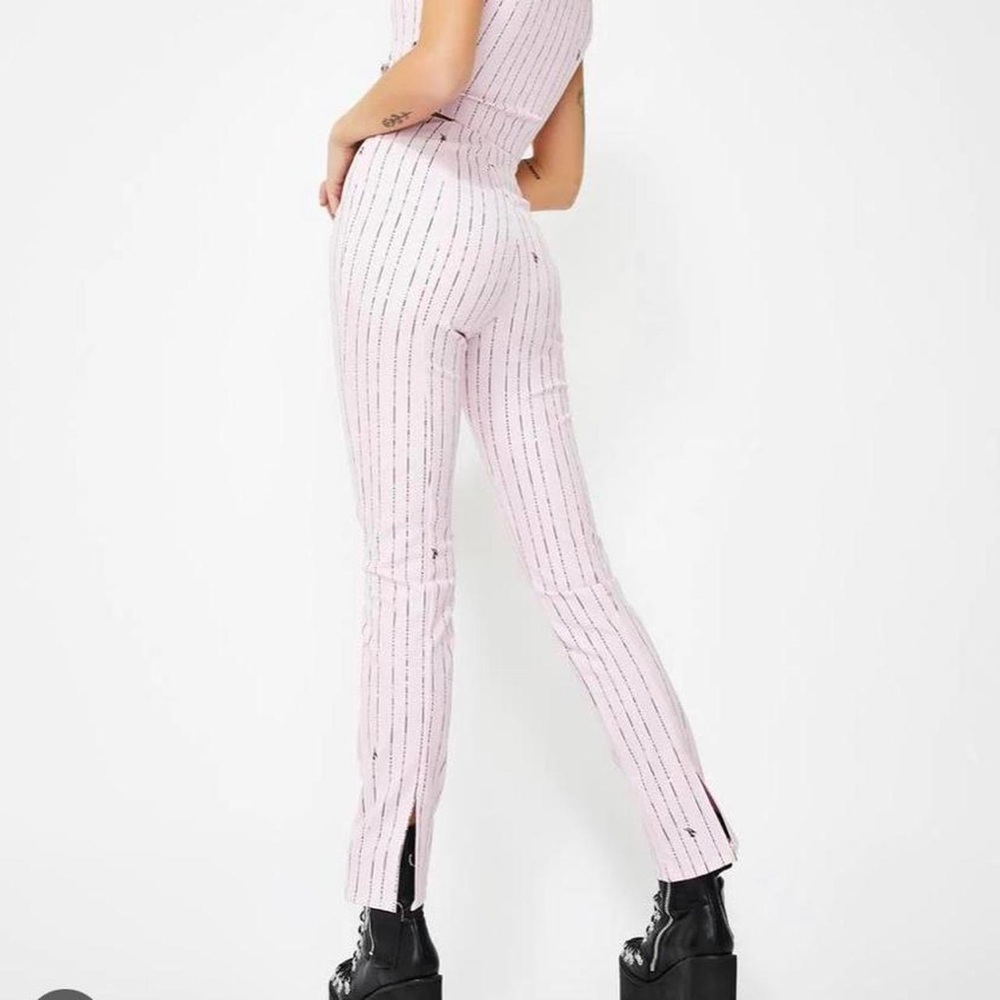I.AM.GIA Pink Dominique Pinstripe Pants NWT